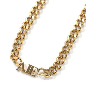 Uwin catena cubana in acciaio inox 8MM collana personalizzata placcato oro placcato nome catena Custom donna uomo gioielli - Product Image 3