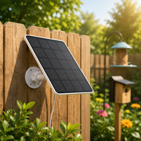 Kit de panneaux solaires IBC d'extérieur Mini Split avec panneau solaire PERC demi-cellule 3 Watts et chargeur solaire Type-C pour sonnette vidéo et caméras d'observation des oiseaux