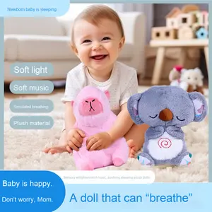 Koala Capibala apaisant poupée de couchage nouveau-né enfants compagnon respirant ours jouet PP coton remplissage brodé en peluche matériel - Product Image 4