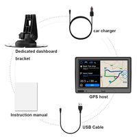 Navigation GPS portable, écran tactile LCD HD 7 pouces, multilingue, cartes gratuites d'Europe, des États-Unis et d'Amérique du Sud, 256 Mo, 16 Go, pour camions