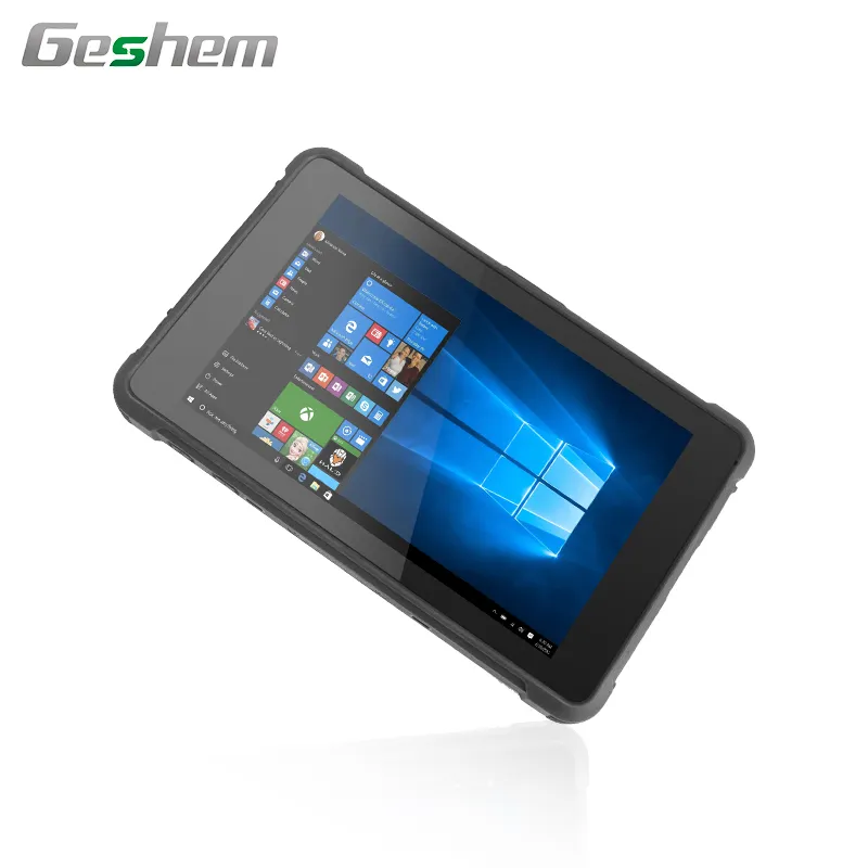 industrial rugged Win10 tablet PC 1000nit 4+64 with gps Option NFC car mount holder RFID reader IP67 waterproof