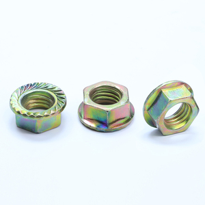 Écrou à bride hexagonale en acier au carbone de grade 4.8/10.9, plaqué zinc, dentelé, M3-M12, 5 pièces/sac, pour différentes tailles - Product Image 5