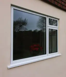 Hurricane Windows Upvc Swing Windows PVC Window Casement lapisan ganda untuk Villa