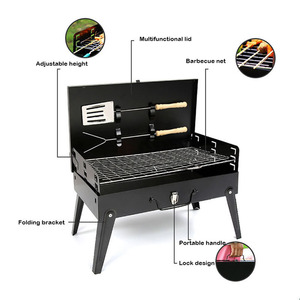 Griglia da <span class=keywords><strong>Barbecue</strong></span> da tavolo in stile valigia <span class=keywords><strong>a</strong></span> carbone portatile per cucinare all'aperto - Product Image 2