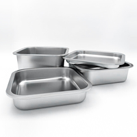 Bac GN perforé en acier inoxydable personnalisable avec poignées, plateau carré pour table de buffet, service OEM, directement de l'usine