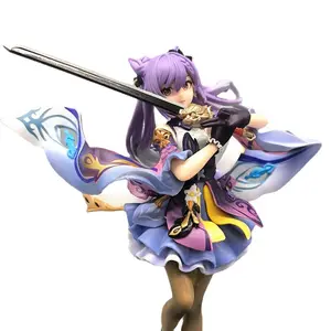 Toptan Anime oyunu Genshin darbe Keqing Action Figure