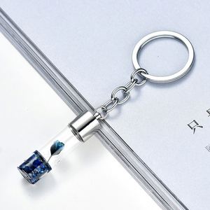 Cute Glass Bottle Dry Flower Liquid Keychain Immortal Flower <b>Key</b> <b>Chains</b> for Women Girls Car Purse Bag Pendant Jewelry - Product Image 5