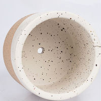 Vase de table moderne en céramique émaillée, décoration simple pour la maison, avec fonction de drainage pour plantes d'intérieur et succulentes, en porcelaine