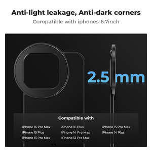 Adaptateur de montage d'objectif magnétique K&F Concept 6,7/6,1 pouces avec <span class=keywords><strong>filtre</strong></span> CPL/ND2-32 variable de 67 mm compatible avec iPhone - Product Image 2