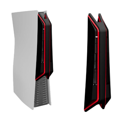 PS5 Accessories with LED Light, for Both Disc and Digital Editions, Efficient Cooling System Horizontal Stand Cooling Fan
