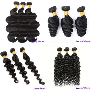Extensions de cheveux brésiliens bouclés en vrac, style bohème, ondulations profondes, 100g, double trame, sans nœuds - Product Image 1