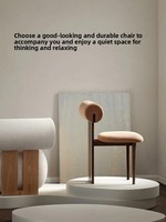 Chaise de salle à manger en bois massif et tissu, style Wabi-sabi, décontractée, simple, luxe léger, nordique, moderne, vintage, pour la maison