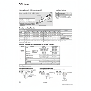 Soportes de montaje SMC Pneumatics Piezas neumáticas de pie de - Product Image 1