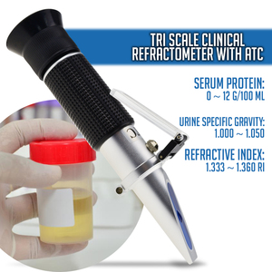 Réfractomètre clinique professionnel à succès pour test rapide d'hydratation des athlètes – Mesure de la densité spécifique et des protéines urinaires - Product Image 1