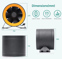 2025 HI-PE de mise à niveau du ventilateur de conduit en ligne haute CFM plastique ultra silencieux pour les systèmes de Ventilation de tentes de culture hydroponique OEM personnalisable