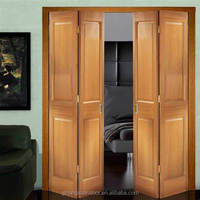 Portes accordéon modernes à double battant en verre, portes pliantes en bois, isolation acoustique pour gain de place dans la salle de bain, la chambre et la cuisine