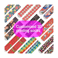 XR-285 Faits Sur Commande Bon Marché Chaussettes Sublimées Pas de Commande Minimum Impression Numérique Hommes 360 Degrés Chaussettes Imprimées