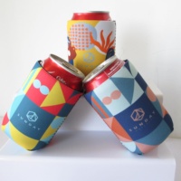 Manchon à bière en néoprène avec logo personnalisé, 355 ml, Coozies lavables et isothermes
