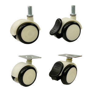 Maßgefertigte 2-Zoll-Medizinische Universalrollen für Pflegepersonal Geräuscharme Möbelrollen mit Bremse Made in <span class=keywords><strong>China</strong></span> Versandverpackt - Product Image 1