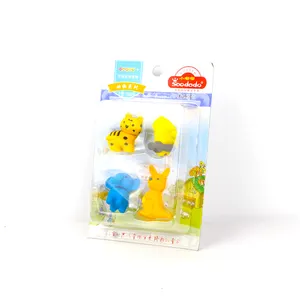 Netter Kawaii Bleistift Direkt verkauf benutzer definierte Kinder Neuheit TPR Cartoon Gummi 3D-Form Tiger Löwe Elefant Känguru Tier Radiergummi