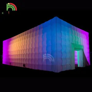 Inflatable Tent Manufacturers Large White Square Outdoor Activities Nightclub Pub Tent Wedding Party Event Cube Marquee Rental