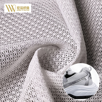 Tissu en maille 100 % polyester respirant, tricoté chaîne, léger, résistant aux plis, en stock, pour empeignes et languettes de chaussures de sport