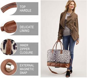 Bolso de lona de lujo para mujer, estilo duffel, para viajes de fin de semana, con compartimento para zapatos, de fábrica BSCI. - Product Image 5