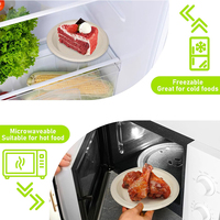 Offre Flash : Assiettes Robustes et Écologiques en Bagasse Biodégradable et Compostable, Idéales pour Mariages, Buffets et Usage Familial