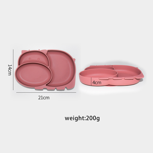 Vui Vẻ Phim Hoạt Hình Bò Thiết Kế Silicone Bé Ăn Đặt Trẻ Em Ăn Bộ Đồ Ăn Cho Giải Trí Bữa Ăn - Product Image 3