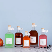 Mini Bouteilles de Vin en Verre Plat Crâne 375ml 500ml 50ml 700ml 200ml, Étanche, en Cristal, pour Porte-Bouteilles, Whisky, Parfum, Tequila, Alcool