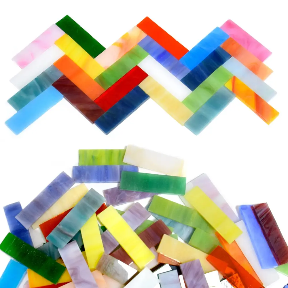 Мозаичная плитка смешанной формы по конкурентоспособной цене, 500 г, мозаика из слюдяного стекла, прозрачная мозаика «сделай сам», художественные изделия, мозаичная плитка, материал