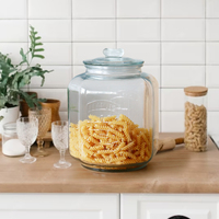 Pot de stockage en verre extra large de 5kg, récipient de brassage moderne de qualité alimentaire, étanche aux insectes et à l'humidité, pour la farine de riz en cuisine