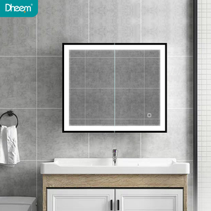 DHEEM moderne <span class=keywords><strong>ronde</strong></span> en aluminium led illuminé miroir <span class=keywords><strong>armoire</strong></span> à <span class=keywords><strong>pharmacie</strong></span> encastrée - Product Image 3