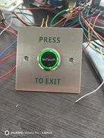 Système de contrôle d'accès intelligent à déverrouillage rapide, capteur infrarouge sans contact, bouton de sortie sans contact, interrupteur en acier inoxydable IP53 12-24V DC