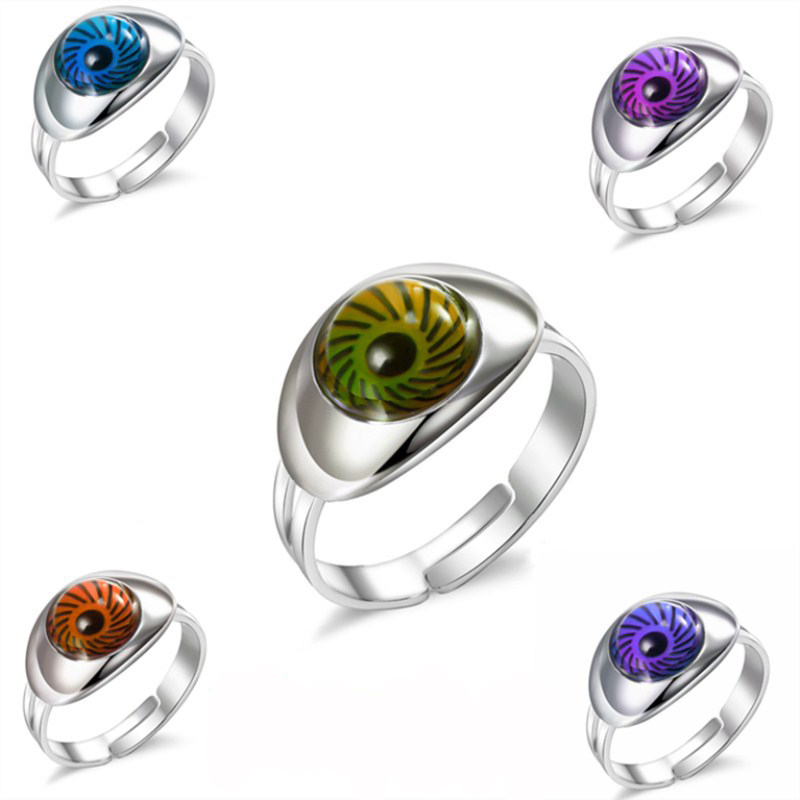 Set De 10 Anillos De Humor Ajustables, Cambian De Color Con La Temperatura, Diseños Variados (unicornio, Mariposa, Dinosaurio, Etc.)