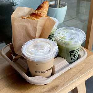 1/2/4 fincan tek kullanımlık hamuru içecek tutucuları tepsi gitmek için istiflenebilir dayanıklı bardak taşıyıcılar kahve kağıt bardak tutucular götürmek - Product Image 4