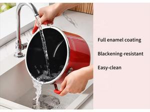 سعة كبيرة غير قابلة للصدأ 6 لتر و 22 من الفولاذ المقاوم للصدأ 16 الحث بالمينا للاستخدام المنزلي والطبخ - Product Image 3