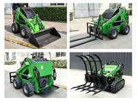 Chargeuse sur chenilles cellulaire automatique à chargement frontal avec moteur Kubota pour le mélange léger de ciment et de matériaux de construction, haute efficacité