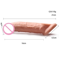 Manchon Réutilisable pour Pénis, Extenseur Réaliste en Silicone, Préservatif d'Extension, Jouet Sexuel pour Hommes, Agrandisseur de Pénis, Gaine de Préservatif Retardante
