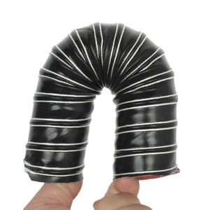 High Temp-<strong>resistant</strong> 350&#8451; Spring Steel Wire Spiral <strong>Silicone</strong> Duct <strong>Hose</strong> Flexible Hot Air Transmission <strong>Hose</strong> 19mm-400mm - Product Image 1