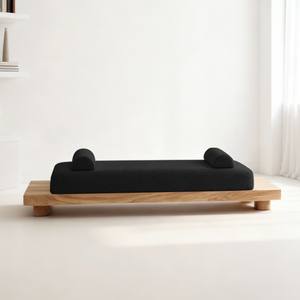 Banco Moderno Minimalista de Madera Maciza, Color Natural Nórdico, Estructura Resistente, para Hotel, Casa de Huéspedes, Dormitorio, Entrada, Diseño de Autor - Product Image 2