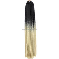 LW-78QT Treccia Liscia Faux Locs 24 Fili/Confezione Estensioni di Capelli Sintetici Ombre per Crochet Braiding Dreadlocks Africani