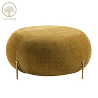 Rembourrage en tissu de haute qualité, repose-pieds courbés et chaise à bille