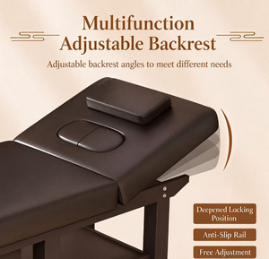 Black Electric Massage Table Facial Spa <b>Bed</b> 3 Motor <b>Reclining</b> Therapy Couch for Salon Clinic Hotel - Product Image 2