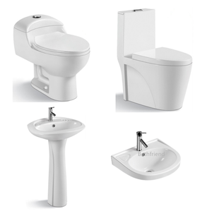 <span class=keywords><strong>Ensemble</strong></span> <span class=keywords><strong>WC</strong></span> monobloc en céramique à double chasse moderne avec siphon en P et robinet de lavabo pour salle de bain, idéal pour l'Amérique du Sud - Product Image 5