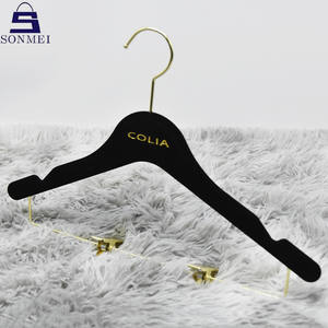 Cintre en velours de <span class=keywords><strong>mariage</strong></span>, cintre avec crochet doré, pour robe de mariée - Product Image 3