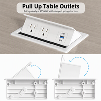 Einbau-Steckdosenleiste für Arbeitsplatten mit PD20W USB-C Schnellladestation für Konferenzraum-Schreibtische