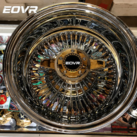 Jantes en fil chromé or de luxe personnalisées EVOR 72/100 à rayons multiples de 17 à 24 pouces pour Chevy Impala Caprice Buick Cutlass Lincoln