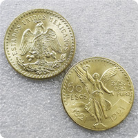 Monedas Conmemorativas Antiguas de 50 Pesos Mexicanos de 1821-1921