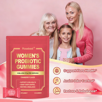 Gummies Probiotiques Véganes Sans Sucre pour Femmes, Marque Privée OEM, 5 Milliards de CFU, 6 Souches, Canneberge, Complément pour la Santé Intestinale Féminine